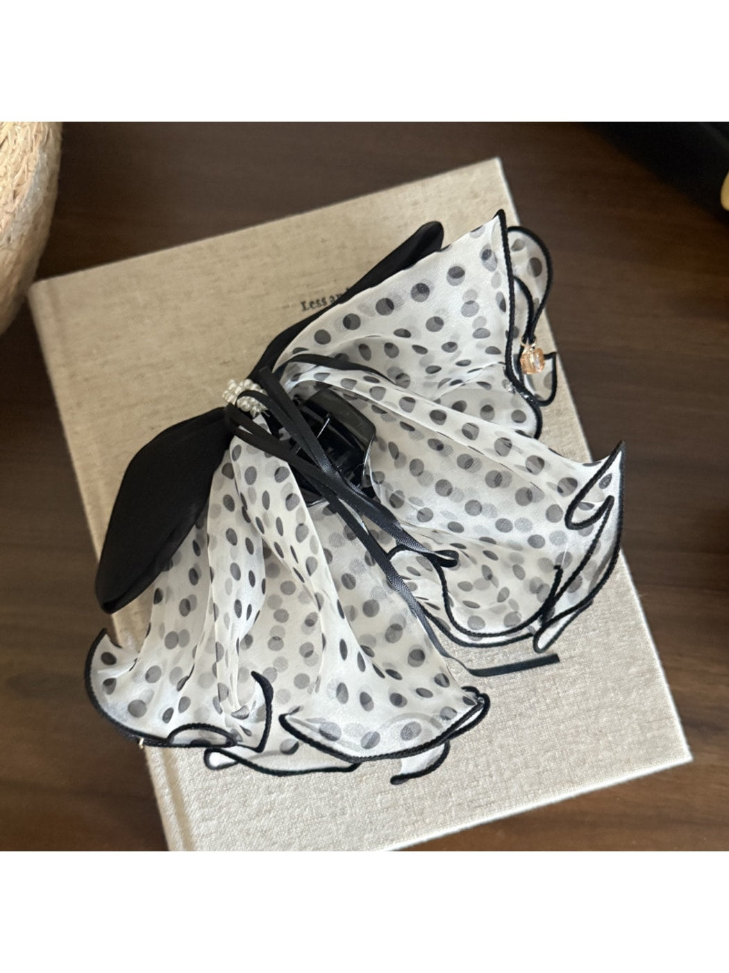 Gifty - Sheer Polka Dot Hemmed Scrunchie