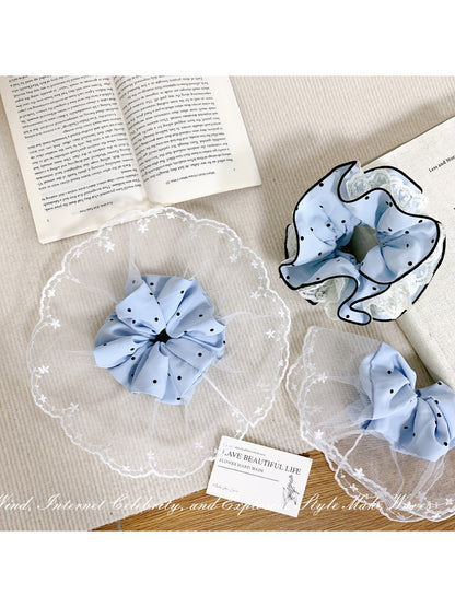 Gifty - Four-layer Hair Ring with Polked Lace