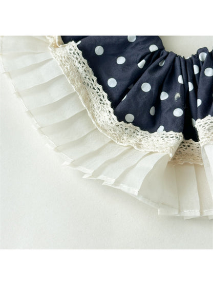 Gifty - Polka Dot Lace Scrunchie Hair Ban