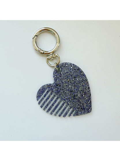Keypus - Sparkling Heart Comb Keychain