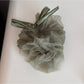Gifty - Floral Ruffled Mesh Bow Scrunchie