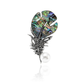 Brovia - Fashion Feather Accent Alloy Brooch Pin