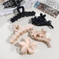Beau - Matte Flower Design Plastic Alloy Claw Clip