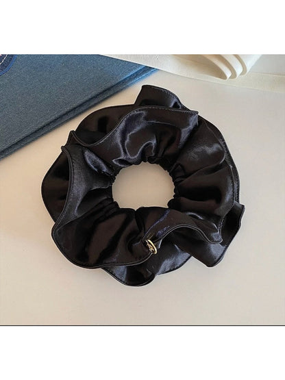 Gifty - Elegant Double Layer Ruched Satin Scrunchie
