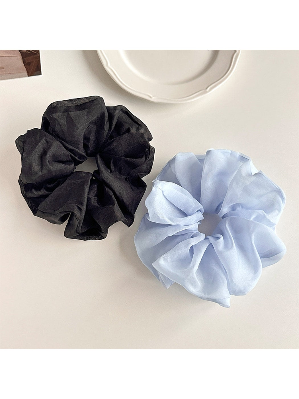 Gifty - Sheer Organza Polyester Fabric Scrunchie