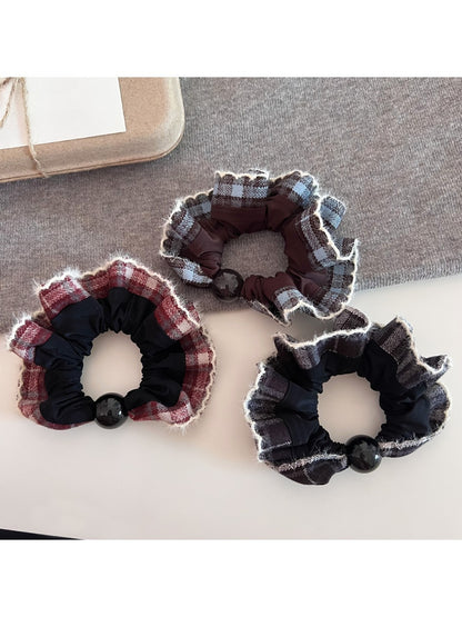 Gifty - Elegant Plaid Patchwork Scrunchie