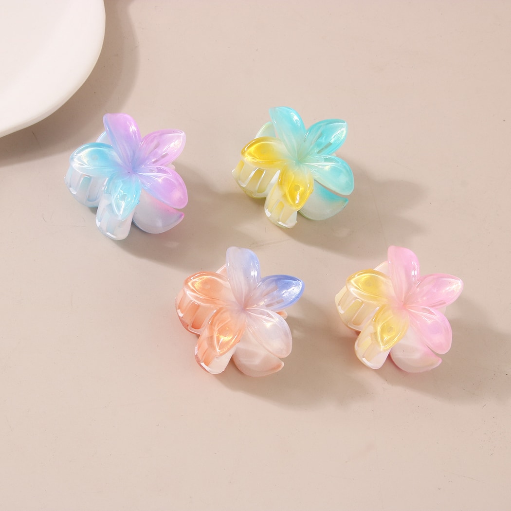 Beau - Gradient Petal Floral Plastic Claw Clip