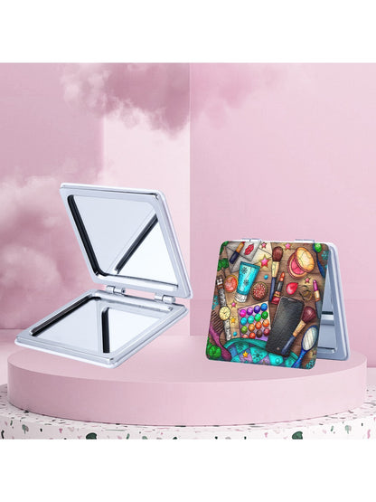 Mirroray - Leisurely lifestyle Cartoon Print Makeup Mirror