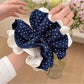 Gifty - Chic Heart Print Lace Scrunchie