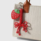 Keypus - Red Strawberry and Apple Charm Keychain