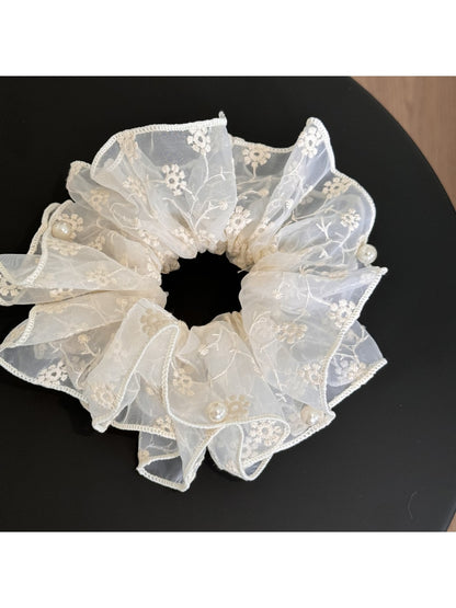 Gifty - Simple Style Embroidered Polyester Scrunchie