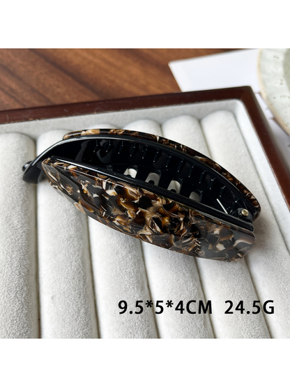 Beau - Curved Tortoiseshell Pattern Acetate Banana Clip