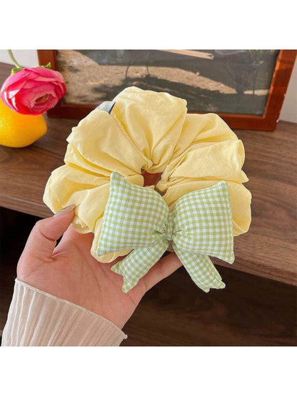 Gifty - Cute Plaid Bow Scrunchie