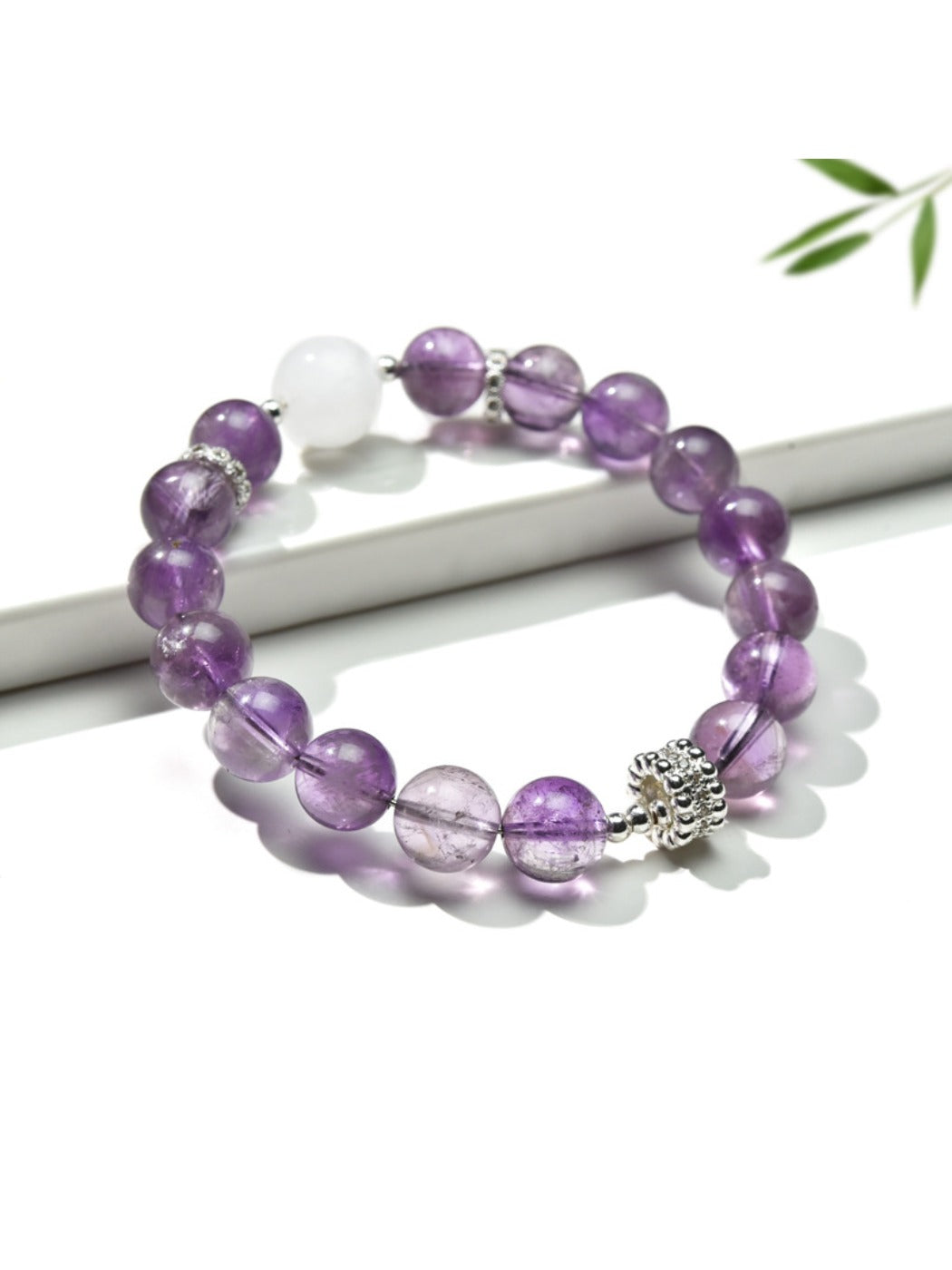 Lovra vintage crystal beaded bracelet worn on wrist with natural lighting