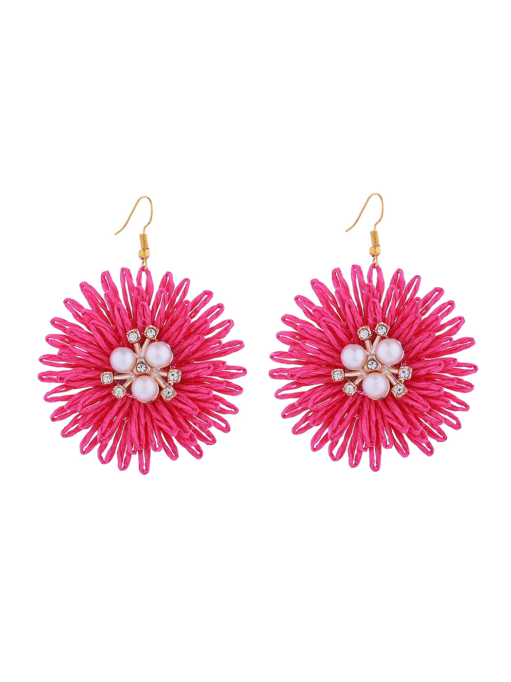 Earedge - Bohemian Round Sunflower Accent Earrings