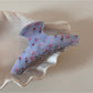 Beau - Blue Rose Print Hair Claw Clip