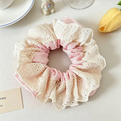 Gifty - Sweet Style Lace Edge Decorative Hair Scrunchie