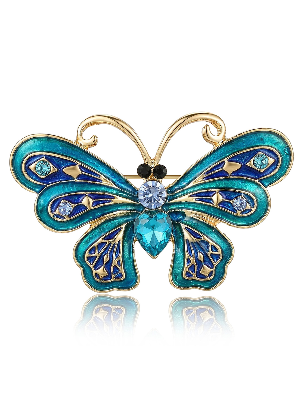 Brovia - Color Enamel Butterfly Insect Alloy Brooch