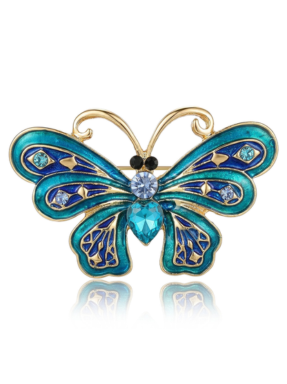 Brovia - Color Enamel Butterfly Insect Alloy Brooch
