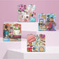 Mirroray - Cartoon Print Foldable PU Glass Compact Mirror