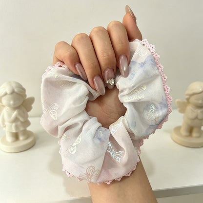 Gifty - Butterfly Print Polyester Scrunchie
