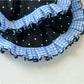 Gifty - Polka Dot Blue Plaid Lace Scrunchie