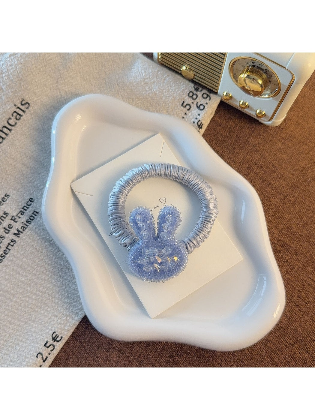 Gifty - Cute Bunny Detail Elastic Hair Tie