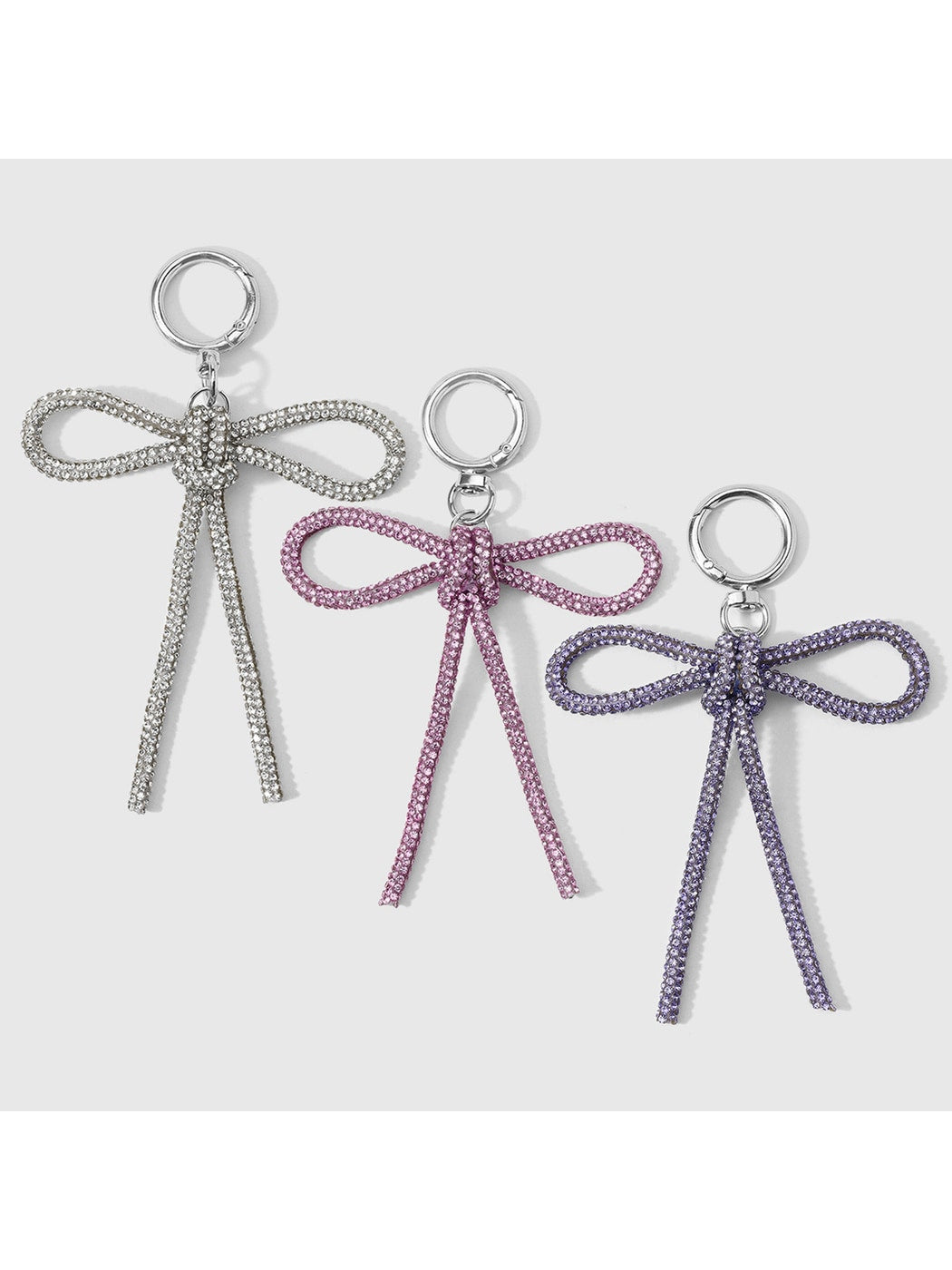 Keypus - Y2K Style Rhinestone Bow Bag Charm Keychain