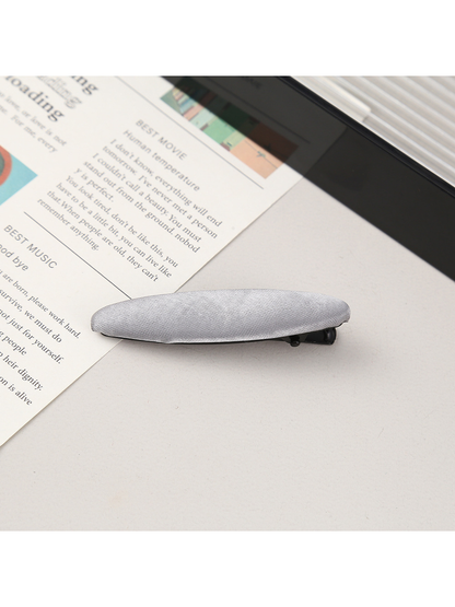 Beau - Solid Color Polyester Oval Hair Clip
