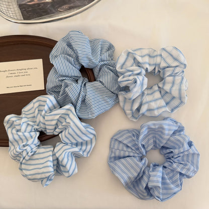 Gifty - Simple Striped Polyester Hair Accessory Scrunchie