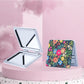 Mirroray - Cartoon Floral Print Folding Makeup Mirror