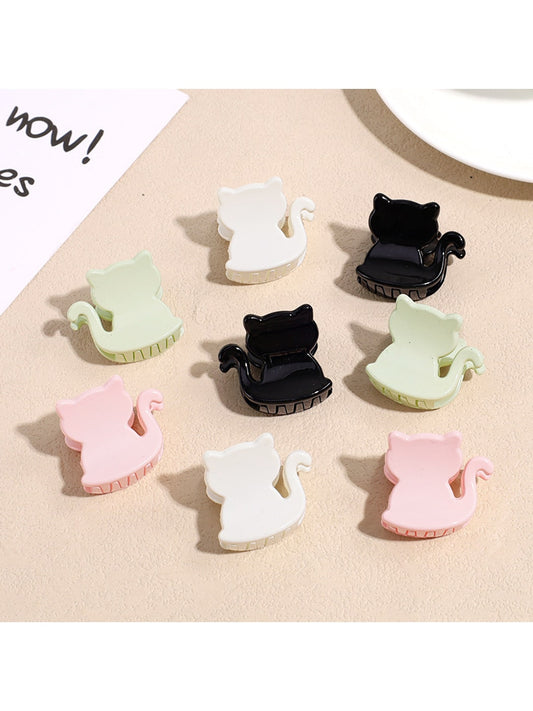 Beau - Glossy Cat Shape Acrylic Alloy Claw Clip