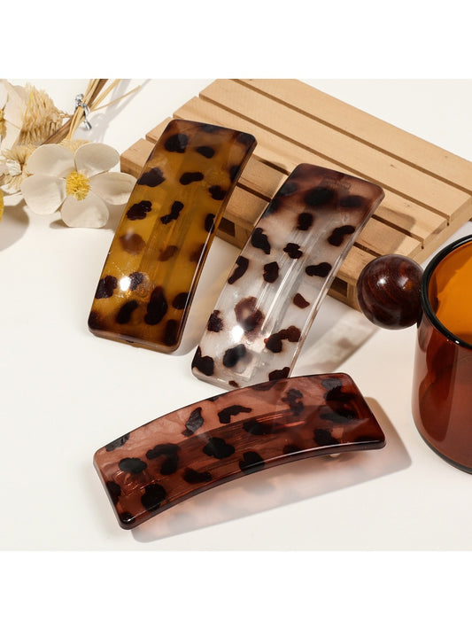 Beau - Retro Leopard Print Hair Clip