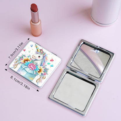Mirroray - Unicorn Print Foldable Pocket Makeup Mirror