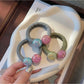 Gifty - Smiley Face Woven Elastic Textured Hair Tie