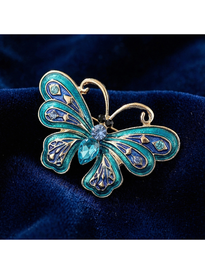 Brovia - Color Enamel Butterfly Insect Alloy Brooch