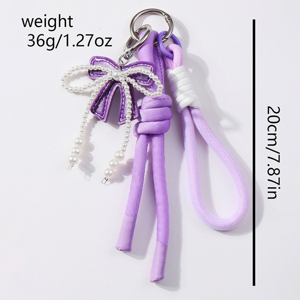 Keypus - Elegant Bow Pendant Cord Keychain