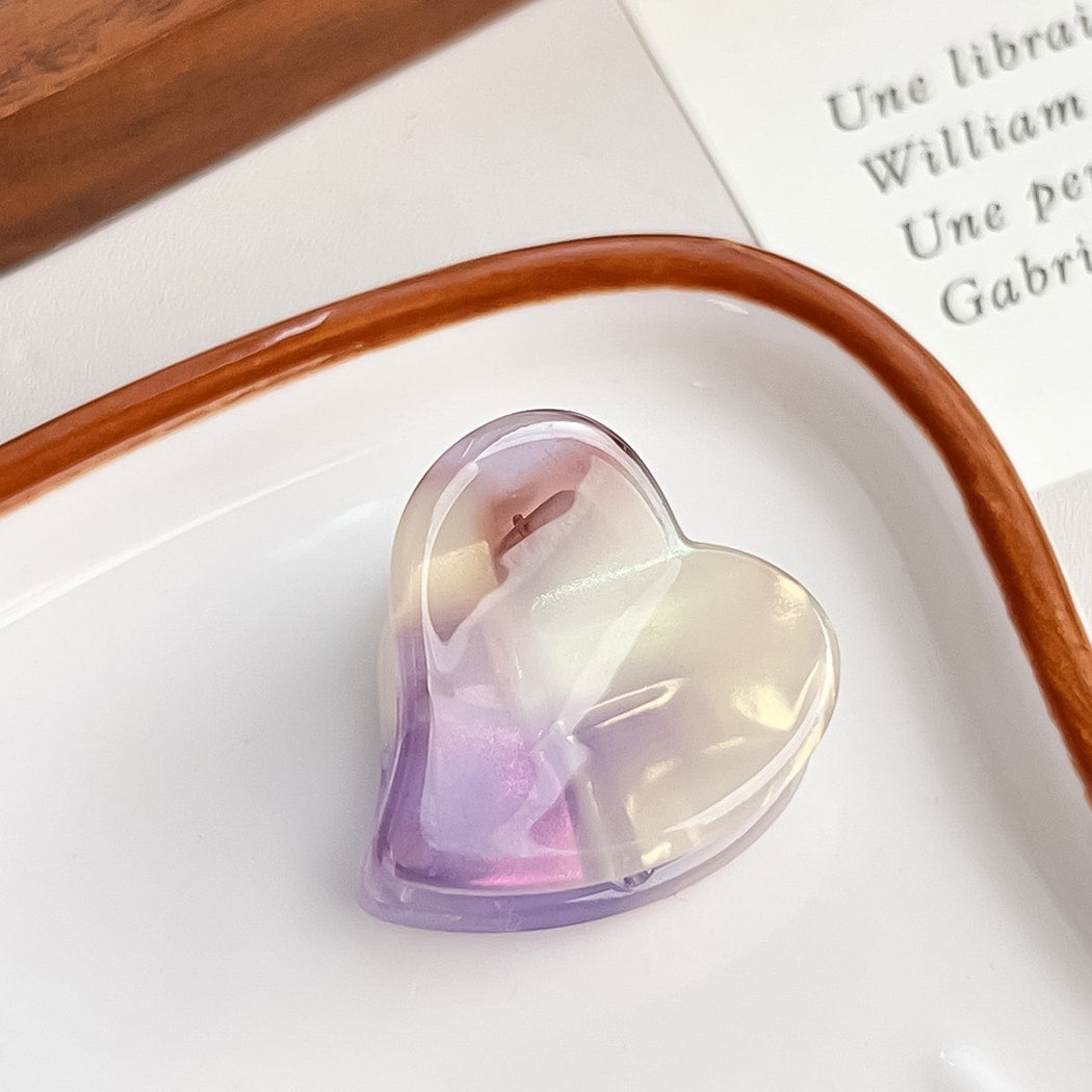 Beau - Sweet Heart Design Glossy Claw Clip