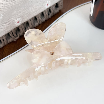 Beau - Acetate Board Bow Detail Decorative Claw Clip