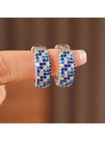 Earedge - Vintage Round Pave Rhinestone Earrings