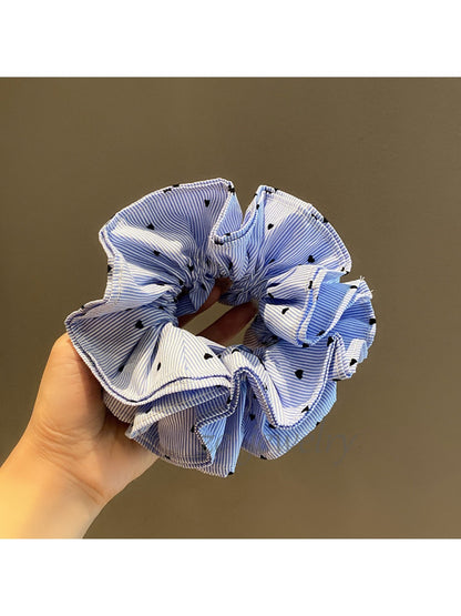 Gifty - Blue Striped Pleated Hair Loop