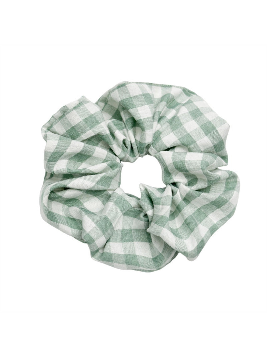 Gifty - Floral Checkered Hair Scrunchie