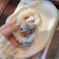 Gifty - Heart Bow Fabric Elastic Scrunchie