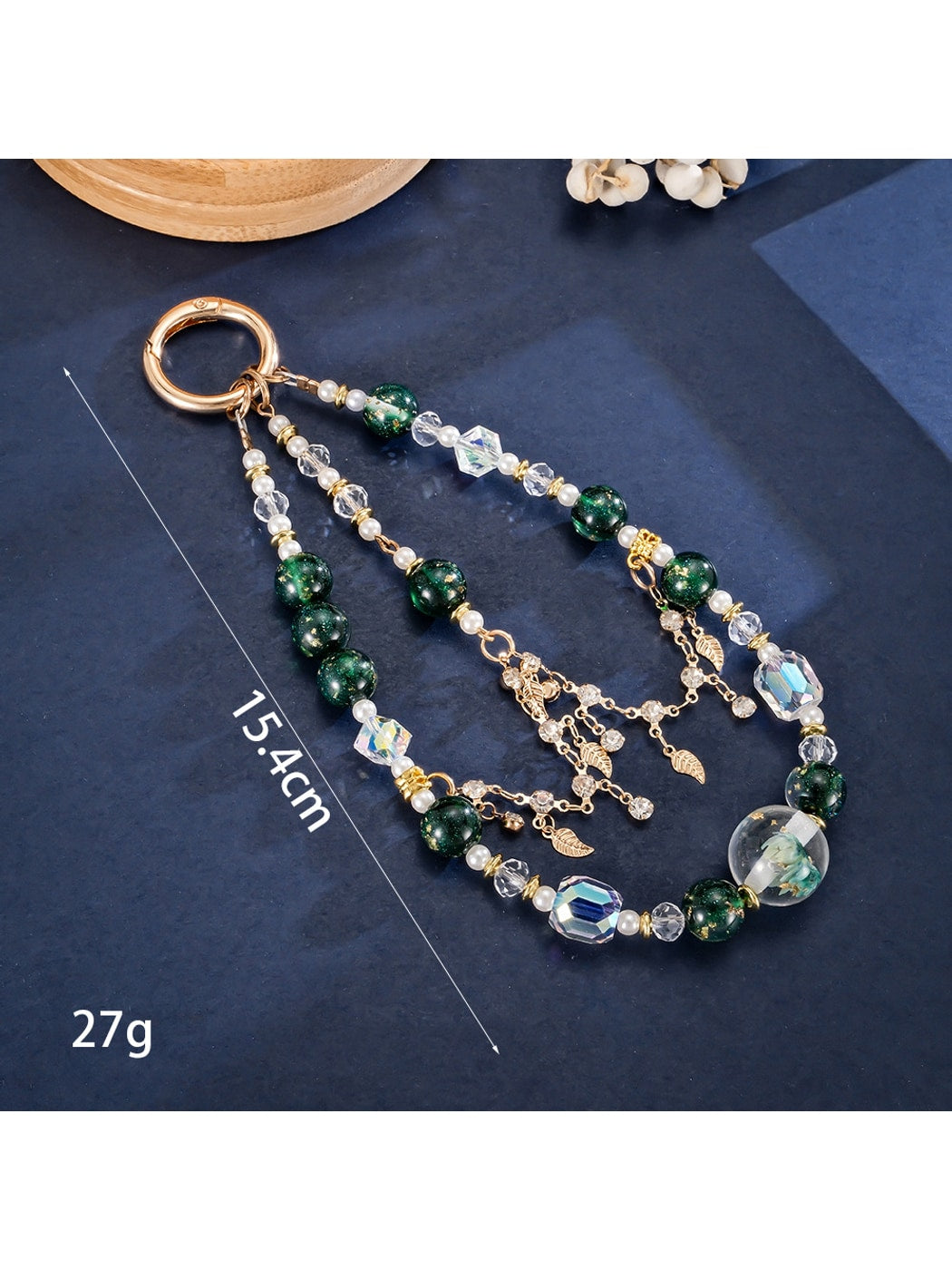 Keypus - Vintage Beaded Butterfly Pendant Phone Charm