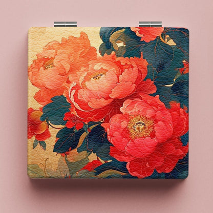 Mirroray - Portable Printed Flower Compact Vanity Mirror