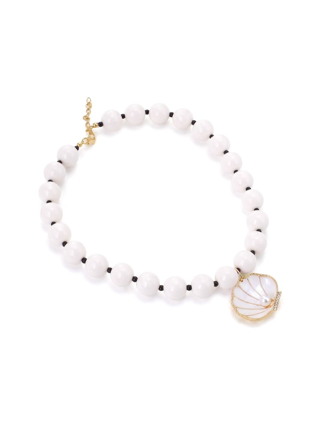 Nozari - Beaded Clavicle Pendant Necklace