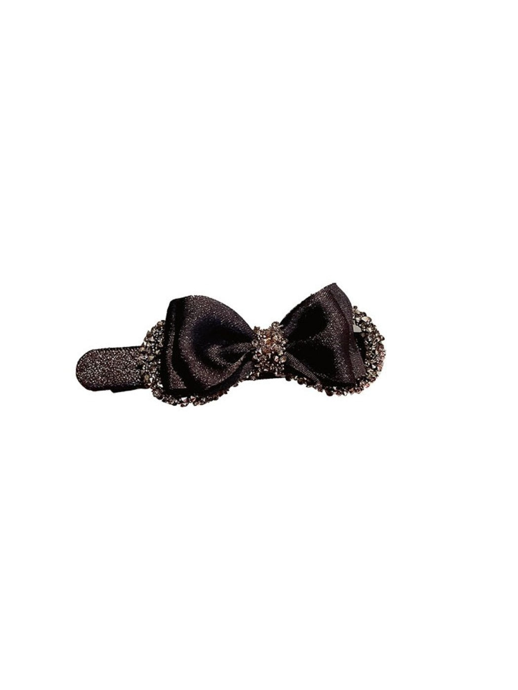 Beau - Rhinestone-Embellished Bow Hair Clip