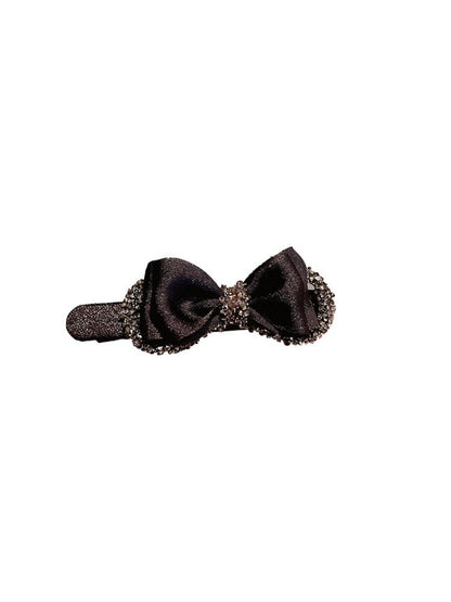 Beau - Rhinestone-Embellished Bow Hair Clip