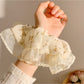 Gifty minimalist vintage print scrunchie paired with casual outfit accessories