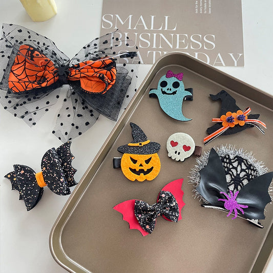 Beau - Halloween Style Funny Bow Pumpkin Hair Clip